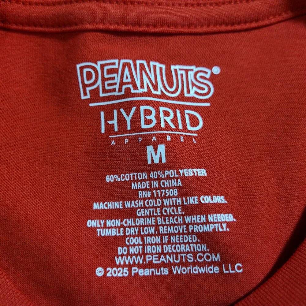 Peanuts Snoopy USA Graphic‎ Shirt Mens Medium Red Cotton Blend Patriotic